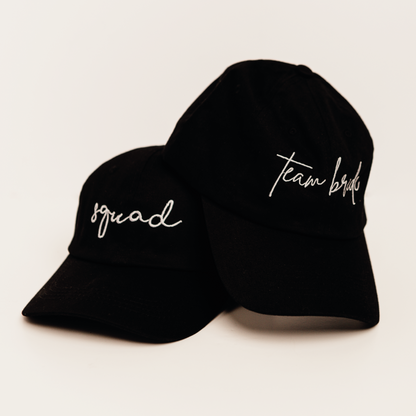 Gorra negra "Team Bride"