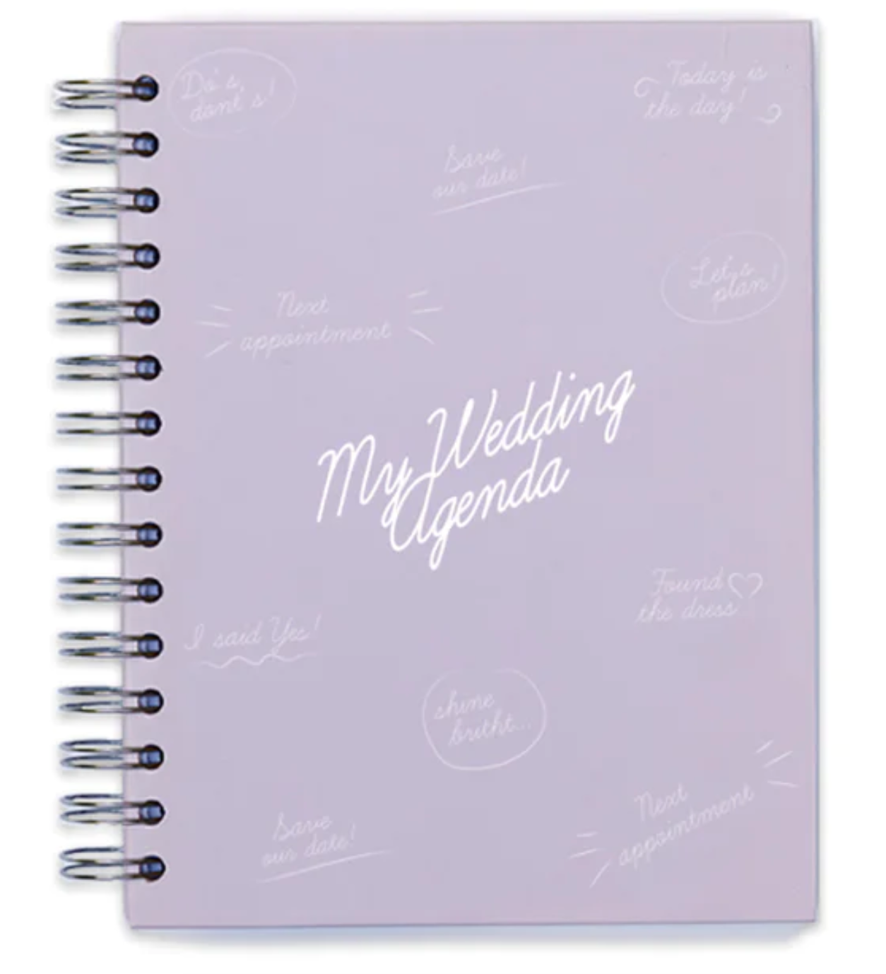 Agenda morada engargolada especial para boda