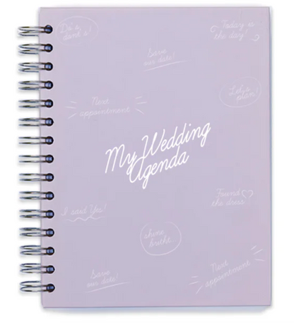 Agenda morada engargolada especial para boda